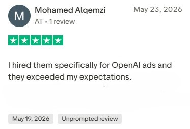 Five-star Trustpilot review from Mohamed Alqemzi.